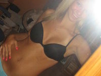 Blonde Alie stripping