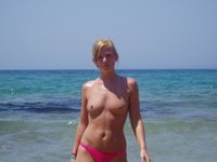 Blonde naked on vacation