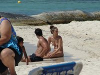 Tanned at the beach