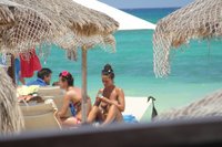 Tanned at the beach