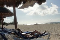 Tanned at the beach
