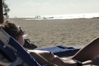 Tanned at the beach