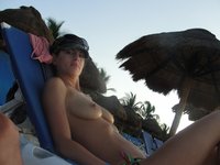 Tanned at the beach