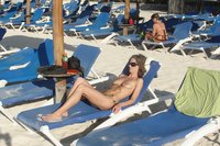 Tanned at the beach