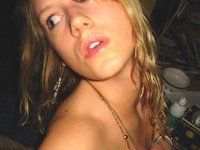 Showing her twat