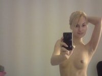 Blonde self shooting