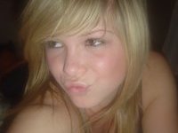 Slutty blonde sucking