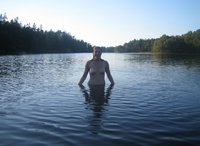 Naked by the lake