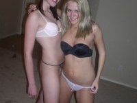 Horny dyke babes kissing
