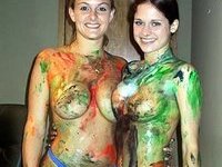 Body paint sexy babes
