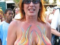 Body paint sexy babes