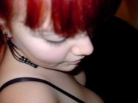 Red Haired Emo Chick Posing And Sucking Cock