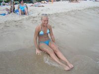 Blonde beach fun