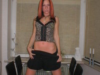 Redhead In Black Lingerie Fucked