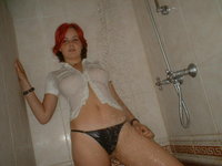 Redhead Marcia Poses Nude Inside Shower