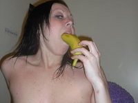 Masturbating with a banana