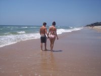 Amateur beach couple