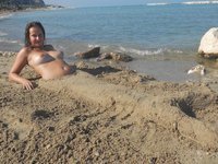 Two girls showing off