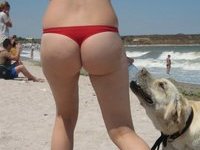 Nude beach cock stroking
