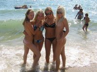 Four bikini babes