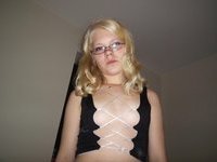 Kinky teen girl stripping