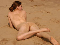 Posing on the beach