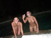 College girls partying nude