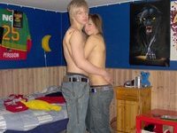 Horny amateur couple posing