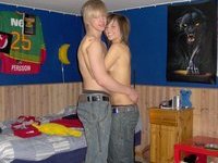 Horny amateur couple posing