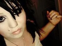 Self Shooting Emo Shows Her Wet Pussy