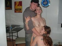 Threesome sexy party