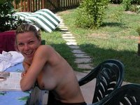 Katie naked outside