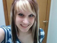 Sexy Blonde Emo With Nose Piercings