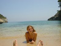 Ex girlfriend posing on a holiday