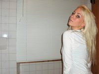 Attractive blonde angel posing