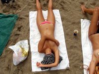 My ex GF topless at beach