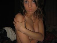 Russian amateur blonde nude in her room