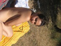 Amateur trio sunbathing nude