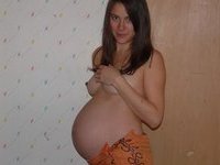Pregnant amateur wife posing nude