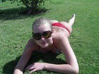 Amateur GF posing nude outdoors