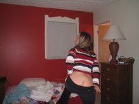 Blonde amateur wife showing her tits