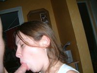 Amateur wife posing and sucking dick