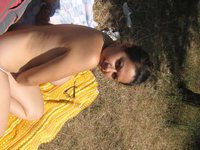 Real nudists sunbathing naked