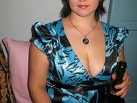 Busty russian wife showing her tits