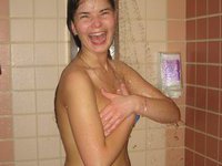 Two amateur teens in shower