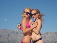 Two hot amateur sluts at vacation