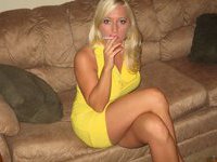 Cute amateur blonde posing nude at home