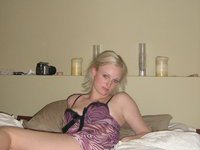 Sexy amateur blonde playing with her pussy
