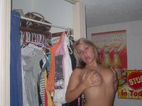 Sexy amateur blonde nude in her room