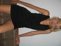 Very hot amateur blonde wife posing nude